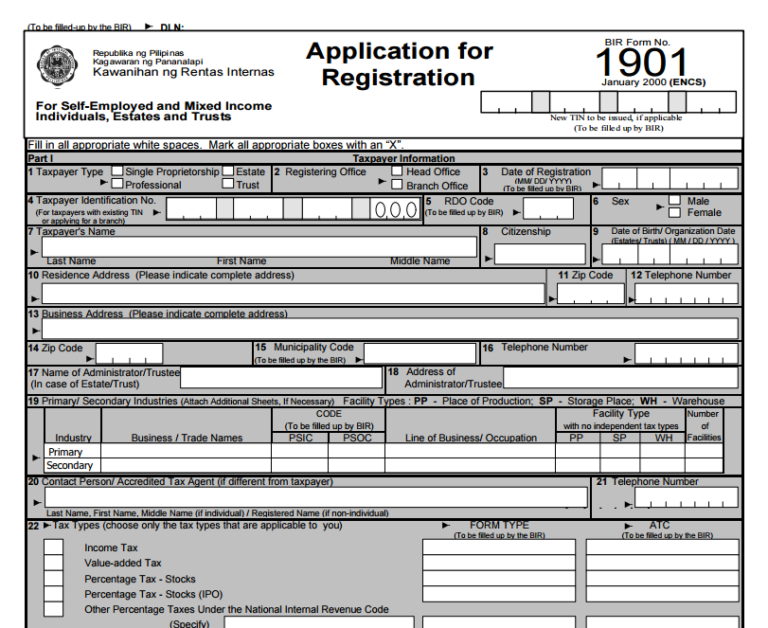 Apply form. Application for. Tax Registration number. Tin number. How to fill application form.