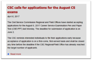 Civil Service Application Process