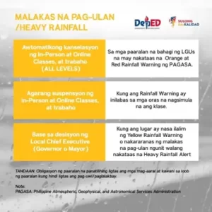 walang pasok guidelines